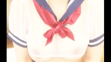 ♥「清楚な少女を性獣に…」ノーブラ透け透けのハミ乳はホルスタインの爆乳…愛液トロトロの幼いおマンコを開発しちゃうのthumbnail