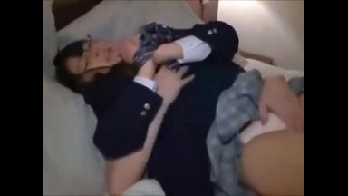 【鬼畜レイプ】真面目なメガネっ子JKを無理やりホテルに連れ込み凌辱！強制イラマチオでナマ挿入ピストン絶頂アクメ！のthumbnail
