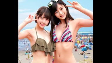 ♡海ナンパ「童貞君を筆おろししてくれませんか？…えっ…♡」初めてのおマンコは生挿入で中出しさせちゃう…いいよ♡のthumbnail