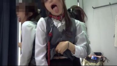 【野外露出】変態OLハルナ 公衆便所や試着室で自撮り露出オナニーする美人OLさん 動画！のthumbnail