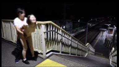 【個人撮影・深夜の野外調教】全裸で歩かせて・・背後からの首締め立ちバックシーンは圧巻・・彼女のお口に流し込むのthumbnail