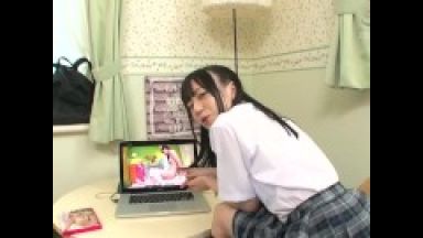 【七沢みあ】黒髪清楚系童顔ロリ美少女JKとAV鑑賞してそのまま主観プレイイチャイチャラブラブエッチツインテールJKパンチラJKのthumbnail