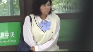 【オナニー】女子高生が我慢できずにベンチでおもらしオナニーしちゃうところを盗撮した。【盗撮】のthumbnail