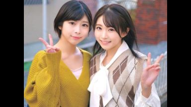 【素人ナンパ】童顔ロリ可愛い美少女JDが親友二人で童貞と密着混浴！女友達＋男性の三人で一緒にお風呂に入るエロエロ企画！のthumbnail