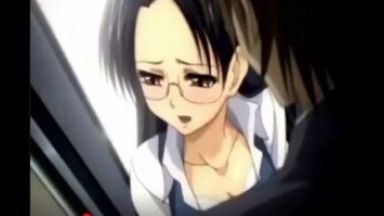 ［エロアニメ］地味なメガネJKが痴漢されてお尻の穴の淵を指でなぞるとすごく感じるみたいでそれがまた可愛いんですよのthumbnail