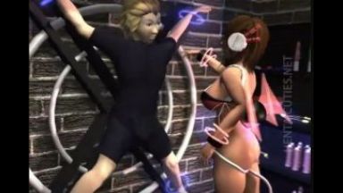 ［3Dエロアニメ］男がはりつけにされて悪魔的な女にもてあそばれてる…というより一種のお仕置きプレイって感じかのthumbnail
