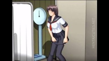 ［エロアニメ］バイブを突っ込んだままのセーラー服JKを保健室に呼び出してベッドでハメて騎乗位中出しのthumbnail