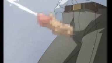 ［エロアニメ］ビルの窓拭き清掃のバイト中に巨乳お姉さんがおっぱい露出して中の会社員の男にオナサポしてるんですよのthumbnail